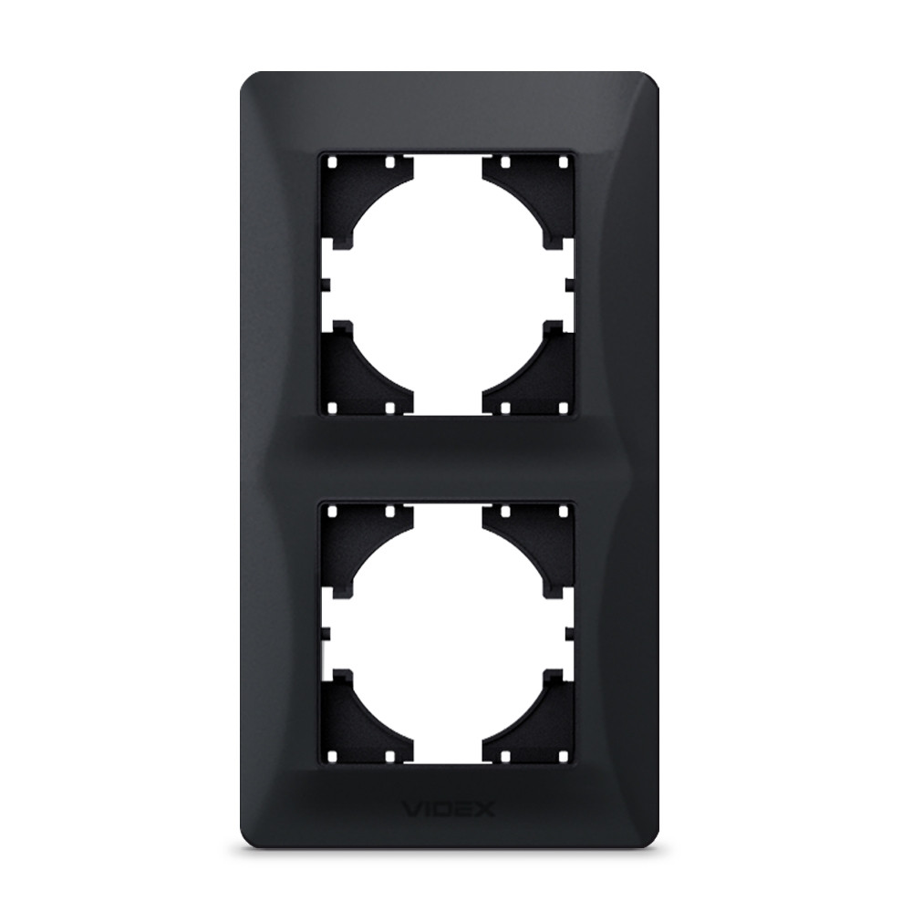 Рамка чорний графіт на 2 місця вертикальна BINERA