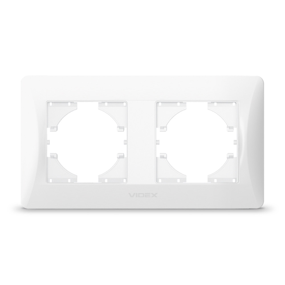 Рамка біла на 2 місця горизонтальна BINERA