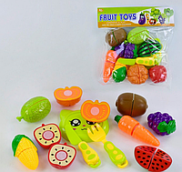 Игровой набор Fruit toys Овощи и Фрукты на липучках с досточкой. 5023 А-1