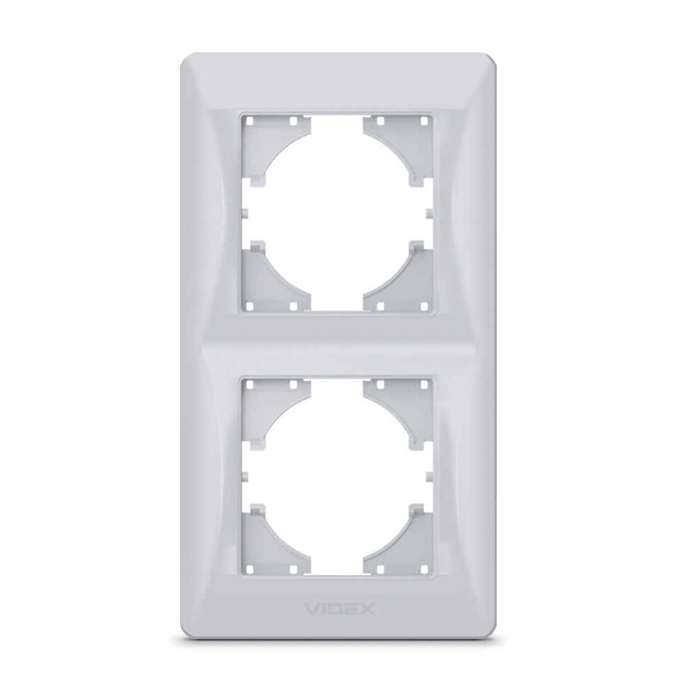 Рамка срібний шовк на 2 місця вертикальна BINERA