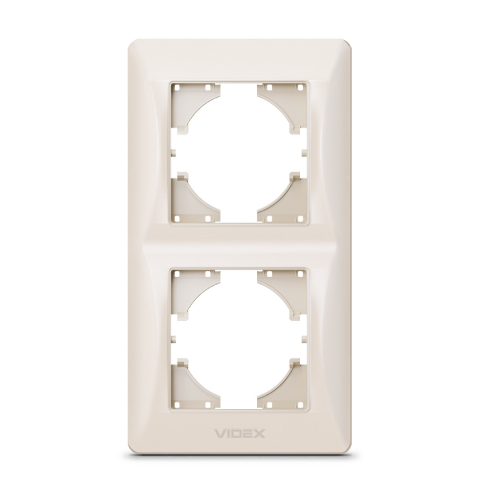 Рамка кремова на 2 місця вертикальна BINERA