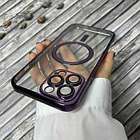 Чехол на iPhone 13 Pro Max Purple с MagSafe / Силиконовый для Айфон 13 Про Макс Фиолетовый