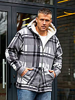 Чоловіча тепла куртка на хутрі 48-50,52-54, 56-58і сіра синя коричнева