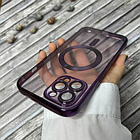 Чохол на iPhone 12 Pro Max Purple з MagSafe/Силіконовий для Айфон 12 Про Макс Фіолетовий