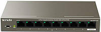 Tenda Комутатор TEG1109P-8-102W 8xGE PoE, 1xGE Uplink  E-vce - Знак Якості