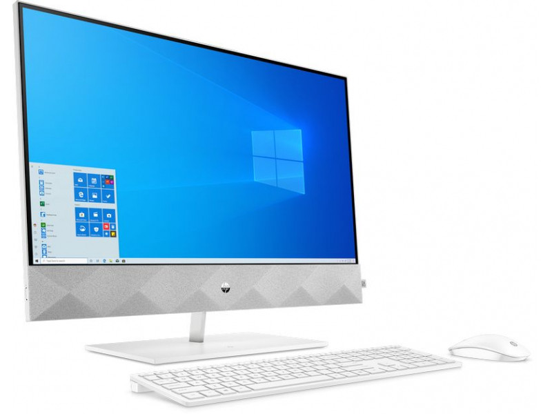 HP ПК-моноблок Pavilion 27UHD IPS AG/Intel i7-10700T/16/1000F/NVD1650-4/kbm/DOS/White E-vce - Знак Качества - фото 2 - id-p2004876037