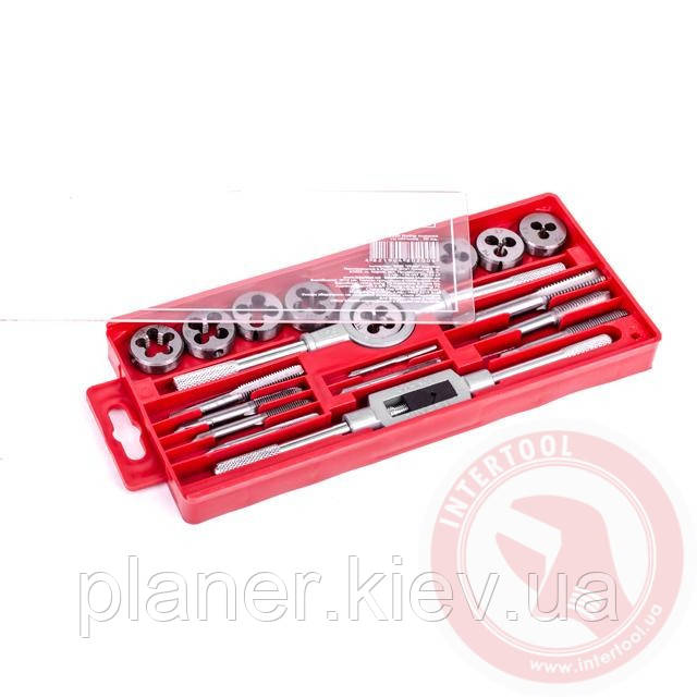 Набір плашок M3-M12 і позначників M3-M12, 20 од. INTERTOOL SD-8020, фото 1