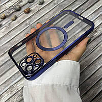 Чехол на iPhone 11 Pro Blue с MagSafe / Силиконовый для Айфон 11 Про Синий
