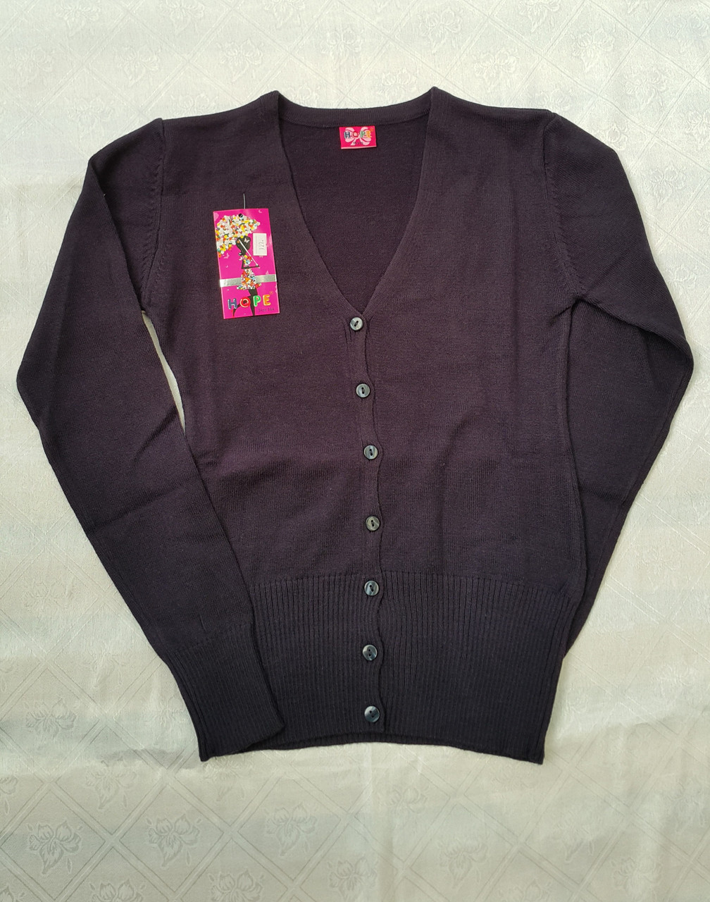 Кофта синя напіввовна для дівчаток 116,128,140,152,164 зростання Hope, фото 1