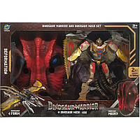 Детский Трансформер с Маской Динозавра "Dinosaur Warrior" Bambi 39-53 Коричневый, World-of-Toys