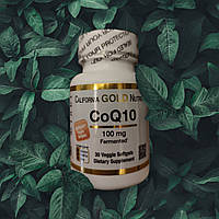 California Gold Nutrition CoQ10 30 veg caps 100 mg, коэнзим Q10 30 вег софтгелей 100 мг