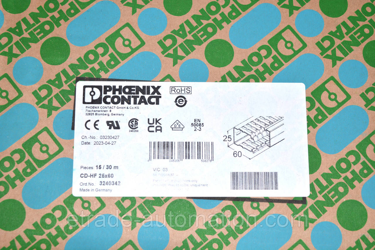 Кабельний канал Phoenix Contact CD-HF 25X60 |3240342