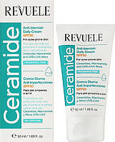 Дневной крем против пигментных пятен SPF50 Revuele Ceramide Anti-Blemish Daily Face Cream For Acne-Prone Skin