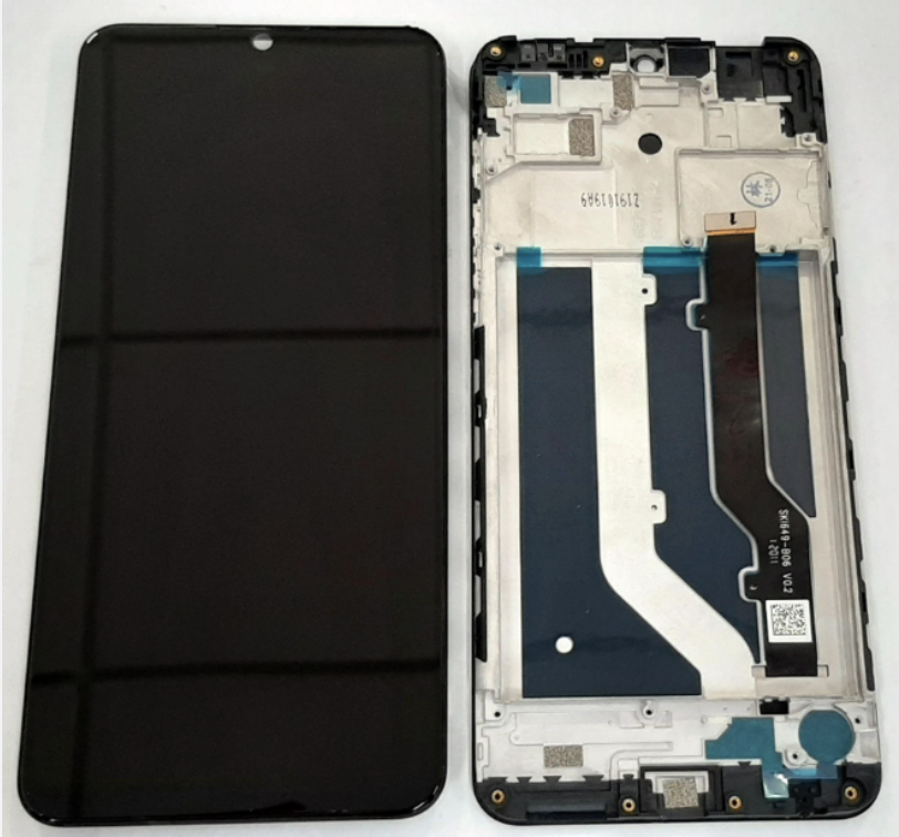 Дисплей (екран) для ZTE Blade V2020 Smart 8010 + touchscreen, чорний, оригінал (54) з передньою панеллю