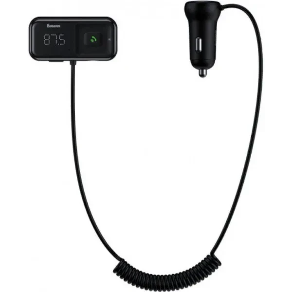 ФМ-модулятор Baseus T typed S-16 wireless MP3 car charger Black (CCTM-E01)