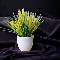 Искусственный куст (колосья) в горшке, Искусственное колосья для интерьера, Искусственное растение для дома