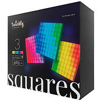 Twinkly Smart LED панель Twinkly Squares 3х64 RGB, Gen II, IP20, 16x16см, кабель чорний, дополнительный E-vce