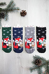ОПТОМ Шкарпетки махрові зі звірятками "Fox and Owl" (14 / 1-2 роки) Pier Lone 2125000695389