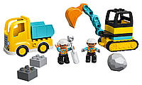 LEGO Конструктор DUPLO Грузовик и гусеничный экскаватор 10931 E-vce - Знак Качества