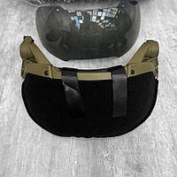 Военные защитные флип очки на шлем Vulpo, противоосколочные камуфлированные штурмовые очки ОЛИВА