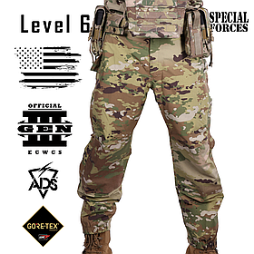 Штани ECWCS Gen III Level 6, Розмір: XS/R, Колір: OCP Scorpion, Gore-Tex Paclite Special Operations