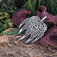 Печатка символ Велеса, Ведмежа лапа, мала Кулон амулет