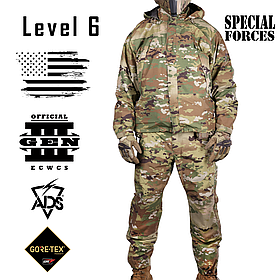 Комплект ECWCS Gen III Level 6, Розмір: L/L, Колір: OCP Scorpion, Gore-Tex Paclite Special Operations