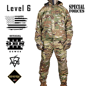 Комплект ECWCS Gen III Level 6, Розмір: S/R, Колір: OCP Scorpion, Gore-Tex Paclite Special Operations