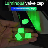 Ковпачки для коліс із підсвіткою для автомобіля мотоцикла велосипеда блакитні, фото 3