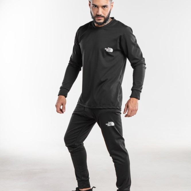 Чоловіча термобілизна The North Face, чорний термокостюм TNF