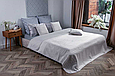 Покривало на ліжко велюрове стьобане 220х240, сіре покривало євро розміру якісне двоспальне Сірий, фото 7