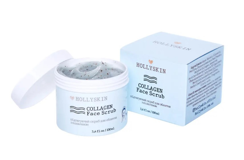 Скраб для обличчя з колагеном HOLLYSKIN Collagen Face Scrub, фото 1