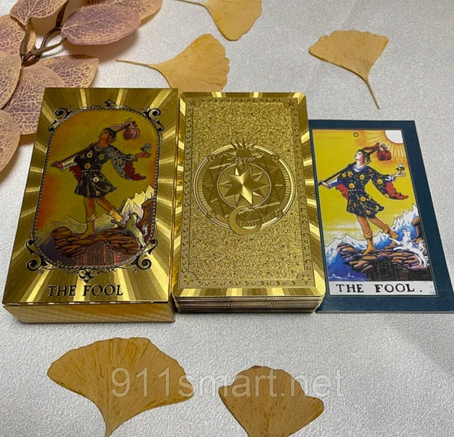 Таро Уейта Пластик (Universal Tarot) із золотом.