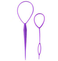 Петля для волос и создания причесок, фиолетовая 2 шт