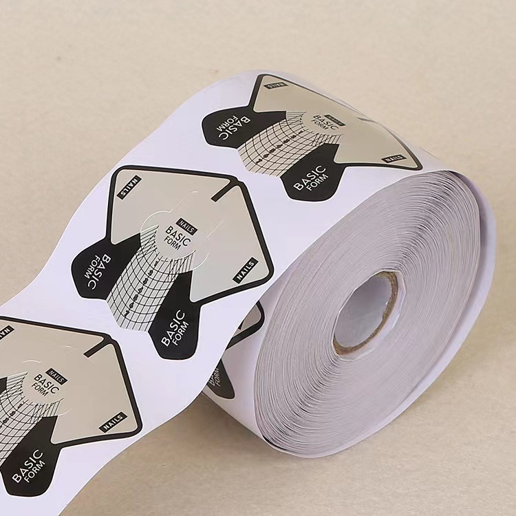 Форма для нарощування нігтів широка (Муха срібло) 300 штук в рулоні.