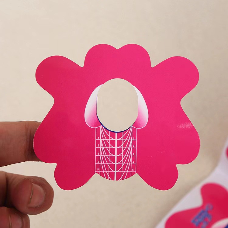 Форма для нарощування нігтів широка ,(Квітка малинова) 300 штук в рулоне.