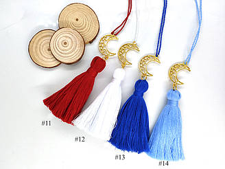 Підвіс Місяць і три зірки з китицею- обери свій колір