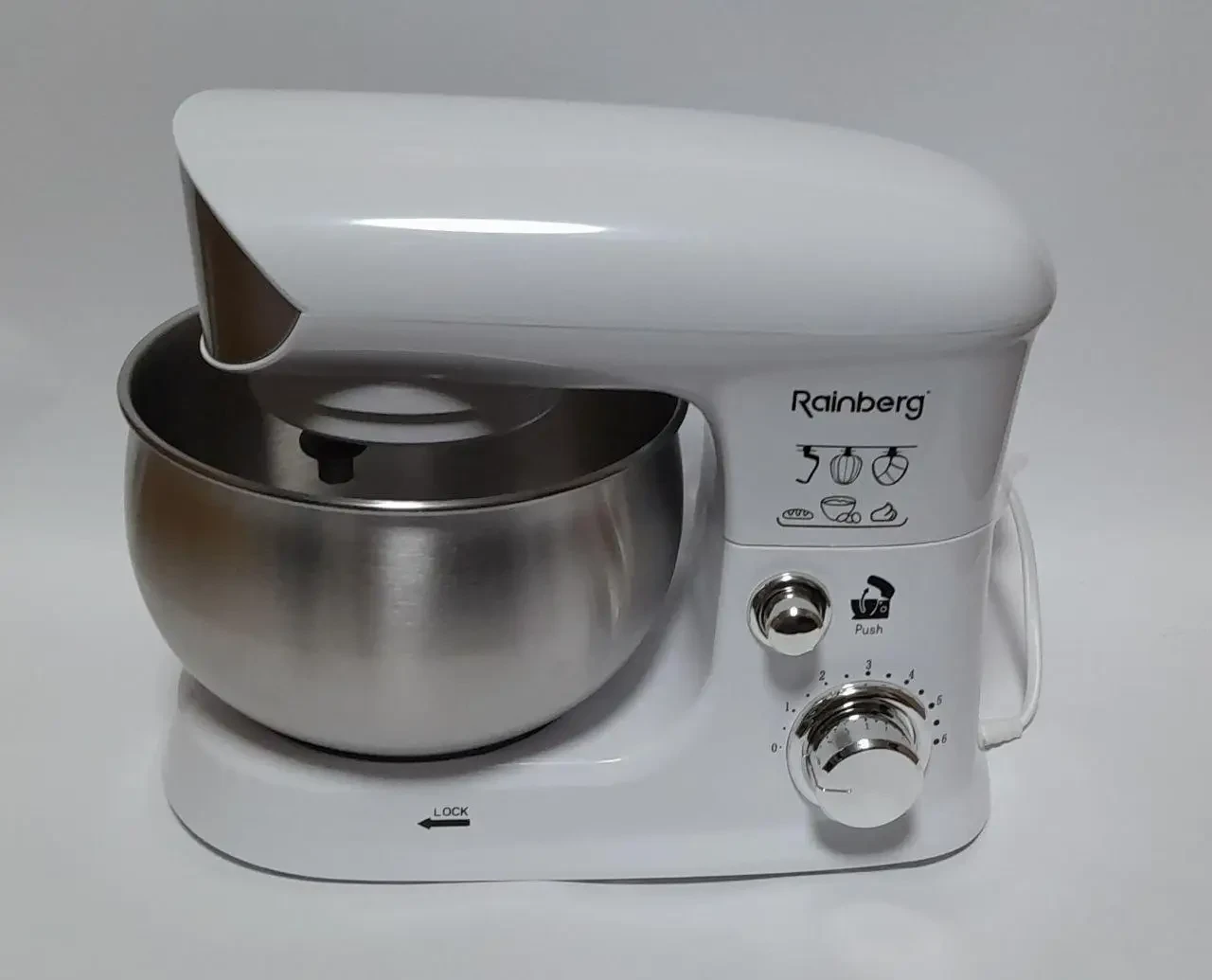 Тістоміс кухонний 3200W Rainberg RB-8083 кухонний комбайн із 3 насадками, фото 1