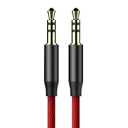 Аудіо-кабель Baseus M30 mini-jack 3.5(тато) mini-jack 3.5(тато), 1m Black Red