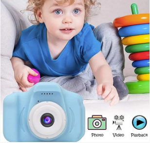 Цифровий дитячий фотоапарат для фото та відеозйомки, камера з дисплеєм Smart Kids X200, синій