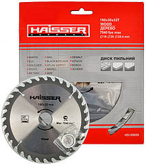 Пильний диск по дереву Haisser 190х30 32 зуб - 1 шт