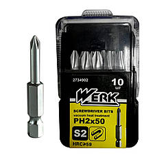 Набір біт PH2 х 50мм 10 шт. S2 WERK