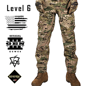 Штани ECWCS Gen III Level 6, Розмір: X-Large Regular, Колір: MultiCam, Gore-Tex Paclite