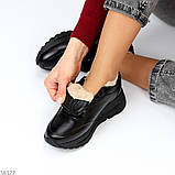 Базові жіночі чорні шкіряні зимові кросівки натуральна шкіра на хутрі ПІД ЗАМОВЛЕННЯ, фото 7