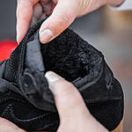 Чоловічі зимові кросівки Nike Air Force Winter (чорні) високі стильні теплі кеди на хутрі 1203 топ, фото 6