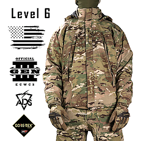 Куртка ECWCS Gen III Level 6, Розмір: X-Large Long, Колір: MultiCam, Gore-Tex Paclite