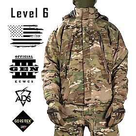 Куртка ECWCS Gen III Level 6, Розмір: Small Regular, Колір: MultiCam, Gore-Tex Paclite