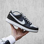 Чоловічі кросівки Nike SB (чорно-білі) якісні повітропроникні демісезонні кроси з перфорацією KIT1529 топ, фото 3