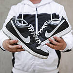 Чоловічі кросівки Nike SB (чорно-білі) якісні повітропроникні демісезонні кроси з перфорацією KIT1529 топ, фото 6