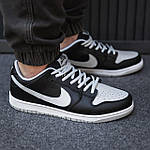 Чоловічі кросівки Nike SB (чорно-білі) якісні повітропроникні демісезонні кроси з перфорацією KIT1529 топ, фото 7